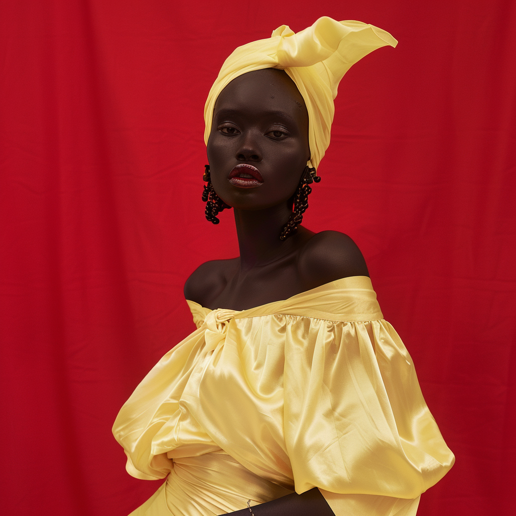 ludo1533_fashion_editorial_black_model_red_background_yellow_sa_fc3a599f-f687-463c-8b09-c11d8770a9da